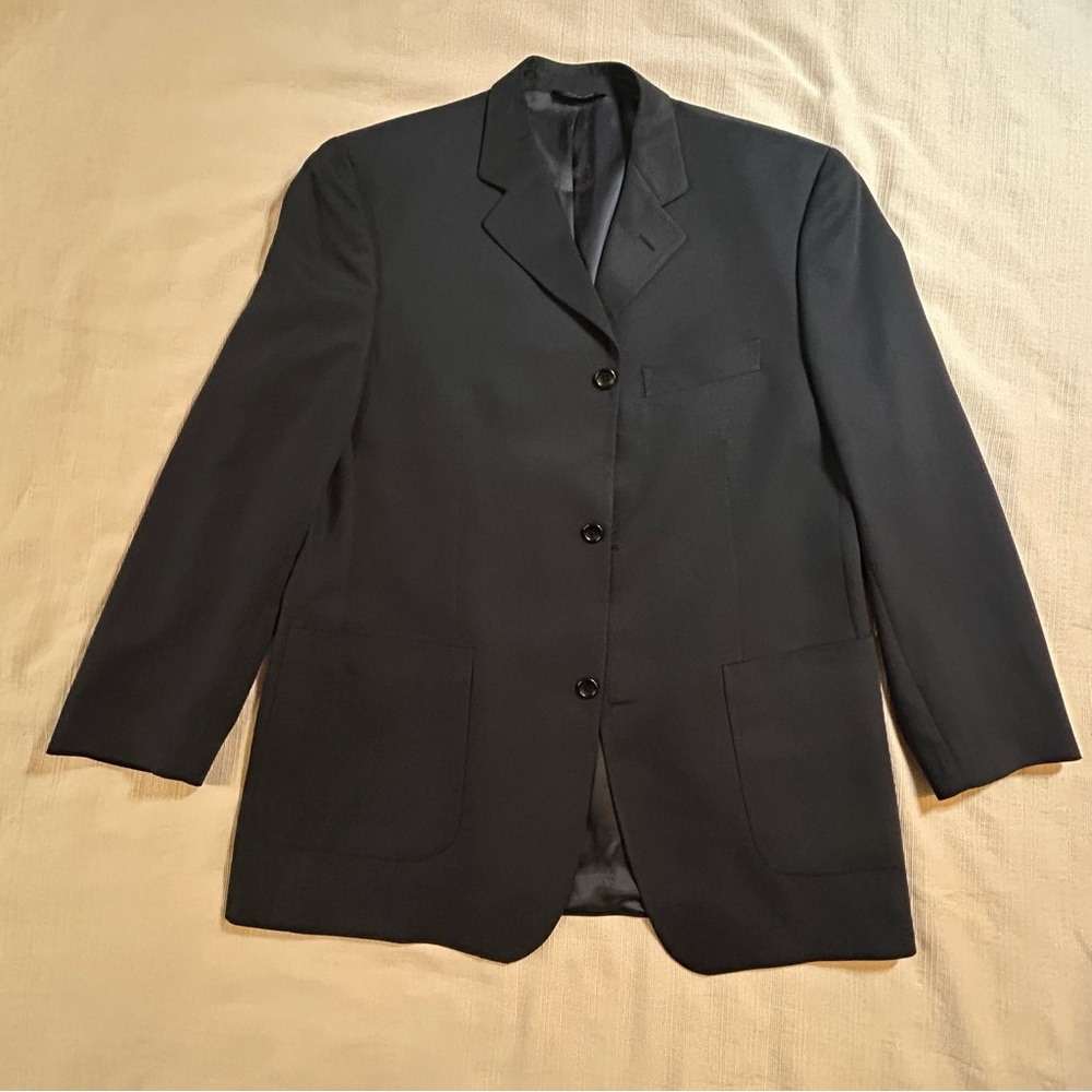 Luca DiMarco Suit Jacket Men’s L Black Textured Made in Italy 3 Button Blazer